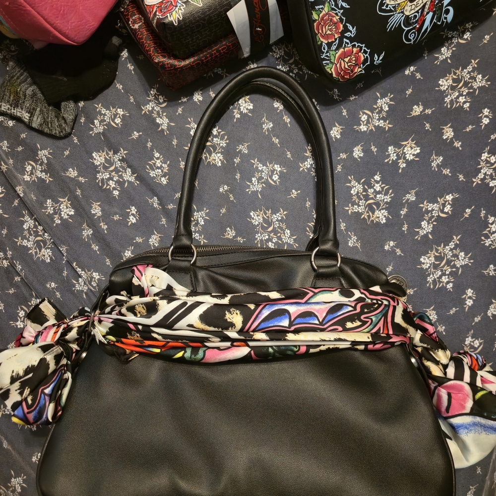 Ed Hardy Black Floral Women's Bag - Picture 4 of 4